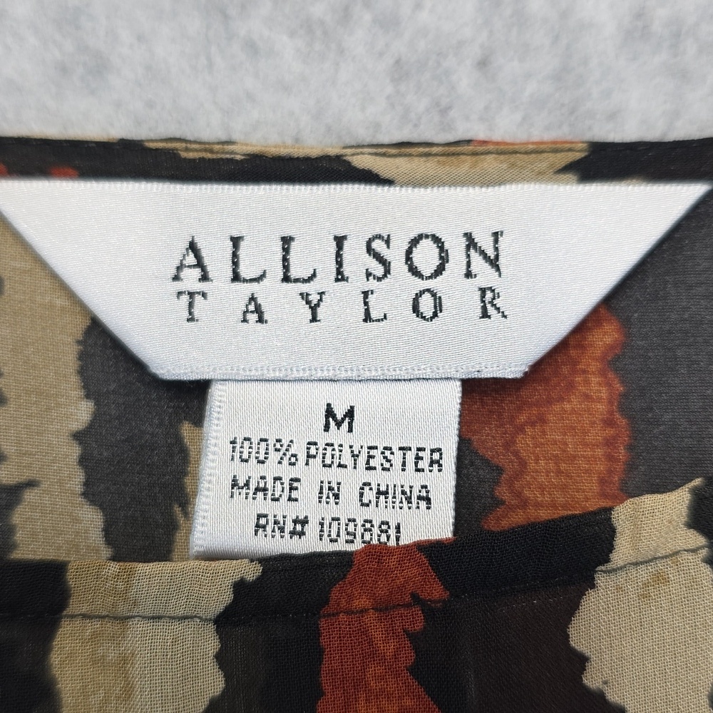 Allison Taylor Multicolor Patterned Shear Blouse - Picture 2 of 8